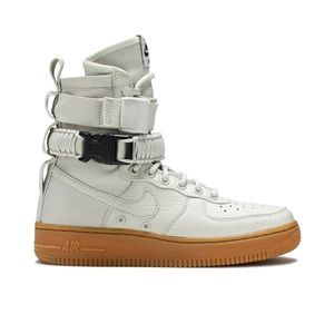 Nike SF Air Force 1 High 'Light Bone' Wedge Sneakers